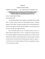 A descriptive study of the relationship between conduct disordered behavior, specifically aggression and African American mothers' parental styles, 1999