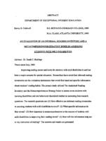 An evaluation of an informal reading inventory and a metacomprehension strategy index in assessing students with mild disabilities, 2000