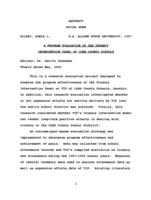 A program evaluation of the truancy intervention panel of Cobb County schools, 2000