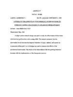 A study of the effects of psychosocial interventions to enhance coping strategies in childhood bereavement, 2001