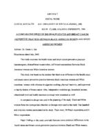 Comparative study of the health status and breast cancer preventive practices between black American women and white American women, 2001