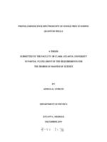 Photoluminescence spectroscopy of single free standing quantum wells, 2004