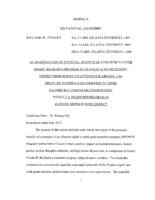 An investigation of potential benefits of an eighth to ninth grade transition program in an Atlanta metro school district high school on attendance, grades,and discipline referrals as comparable high school without a transition program in a comparable high school without a transistion program in another metro school district, 2012