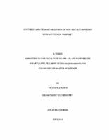 Synthesis and characterization of new metal complexes with antitumor property, 2016