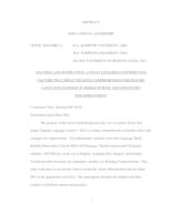 Teaching and instruction: a study exploring contributing factors that impact reading comprehension for english language learners in middle school and strategies for improvement, 2016