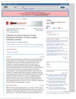 A Model for an Intensive Hands- on Faculty Development Workshop to Foster Change in Laboratory Teaching