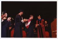 Colin Powell and Thomas W. Cole, Jr. at Summer Commencement, 1989