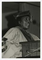 Unidentified Woman on Stage at Commencement, 1990