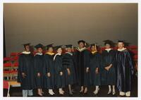 Nine Unidentified Faculty at Commencement, 1993