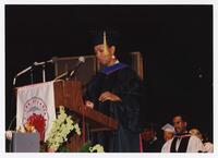 Mae Jemison on Stage at Commencement, 1993