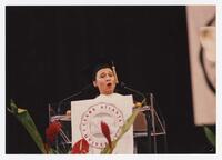 An Unidentified Woman on Stage at Commencement, 1994