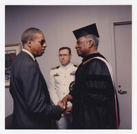 Thomas W. Cole, Jr., Ossie Davis and an Unidentified Man at Commencement, 1995