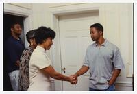 Phylicia Rashad with An Unidentified Man at Commencement Event, 1997