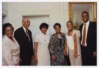 Phylicia Rashad, Mrs. Brenda Cole, and Four Unidentified Men and Women at Commencement Event, 1997