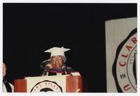 An Unidentified Woman on Stage at Commencement, 1997
