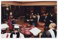 Faculty in the Robert Shaw Room at a Commencement Gathering, circa 2002