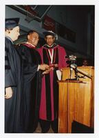 Thomas W. Cole, Jr. and William Warfield on Stage at Convocation, 1993