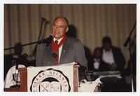 An Unidentified Man on Stage at Convocation, 1996