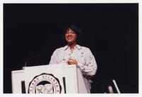 An Unidentified Woman on Stage at Convocation, circa 1994