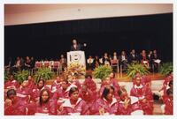 Thomas W. Cole, Jr. and the Marching Band at Convocation, circa 1994