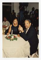 Etherlene Medows and an Unidentified Man at a Holiday Gathering, circa 1990