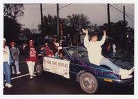 Three Unidentified Women in a Convertible Car in the Homecoming Parade, 1990
