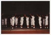 A Step Team on a Basketball Court at the Homecoming Step Show, 1992