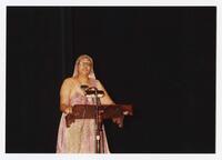 An Unidentified Woman on Stage at a Homecoming Event, 1993
