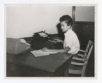 An Unidentified Woman in a Secretarial Science Class, circa 1955