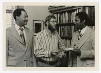 Chemistry Professors, Dr. Malcom B. Polk, Dr. G. Scott Owen, and Mr. Ernie Singleton, December 20, 1977