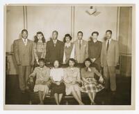 A Group Portrait of the Alpha Kappa Delta National Sociological Fraternity, Alpha of Georgia Chapter, Dr. William Hale, Myrtha Williams, Moses Faison, Juanita Marshal, Averett Burress, Alma Bryant, William Stanley, Annie Barton, Ethel Watkins, Avis Carrerand , Eula Jones, 1951