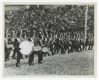 The Clark College Marching Band at a Football Game, circa 1965