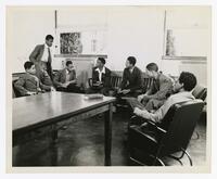 An Unidentified Group of Young Men in a Meeting, circa 1950