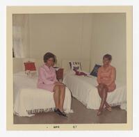 Two Members of the Zeta Phi Beta Sorority in a Dorm Room, April 1967