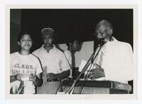 James P. Brawley, With a Man and Woman at an Assembly, circa 1975