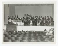 An Orchestral Band Performs at a Band Concert, circa 1965