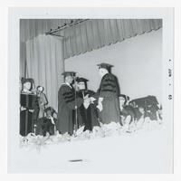 Dr. Wiley S. Bolden, Dr. James P. Brawley, and an Unidentified Man at the Clark College Commencement, June 1965