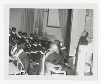 An Unidentified Man at Podium at a Baccalaureate Event, circa 1965