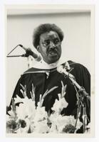 Speaker on Stage at Commencement, circa 1975