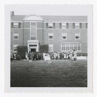 Men and Women on Campus at Commencement, circa 1965