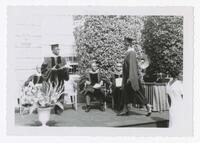 An Unidentified Graduate on Stage at Commencement, circa 1965