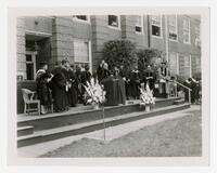 Men and Women on Stage at Commencement, circa 1965