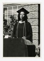 An Unidentified Graduate on Stage at Commencement, circa 1980