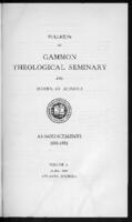Bulletin of Gammon Theological Seminary and School of Missions Announcements 1933-1934, Vol. L