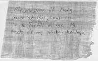 Note by Asa Hilliard, circa 1995