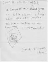 Thank You Note, March 20, 1989