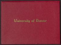 University of Denver Bachelor of Arts Degree, June 10, 1959
