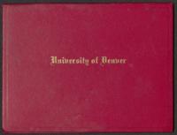 University of Denver Doctorate of Education, August 16, 1963