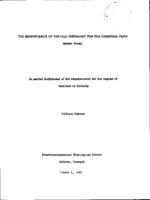 The significance of the Old Testament for the Christian faith, 1963