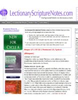 Lectionary Scripture Notes (web resource), 2014